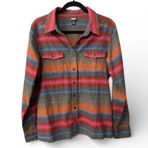 Patagonia Organic Cotton Button Up Flannel Size 10